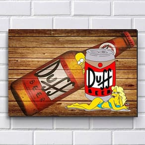Placa Decorativa - Simpsons Duff 30X20Cm Em Mdf