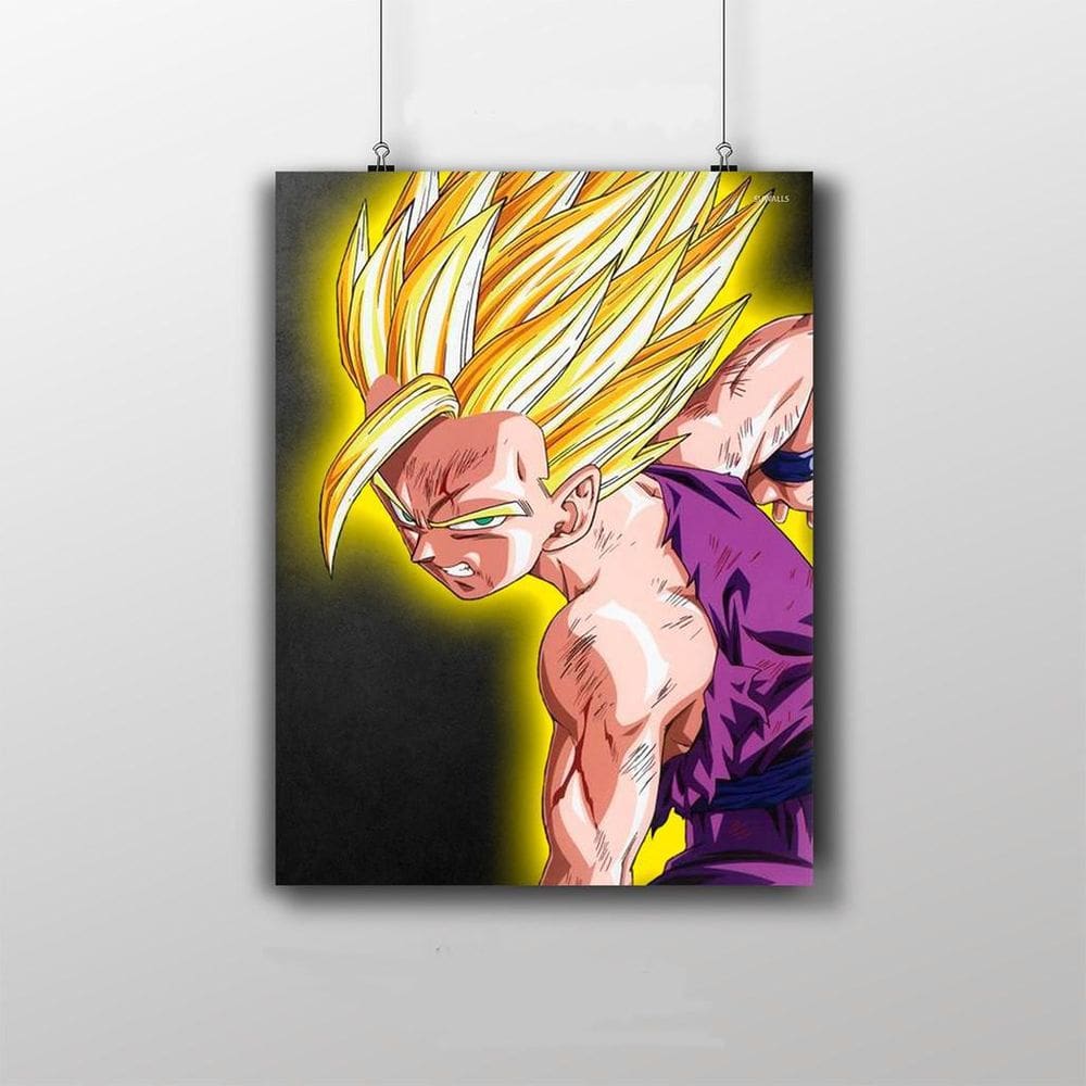 Placa Decorativa Gohan Super Saiyajin - Dragon Ball Z Anime