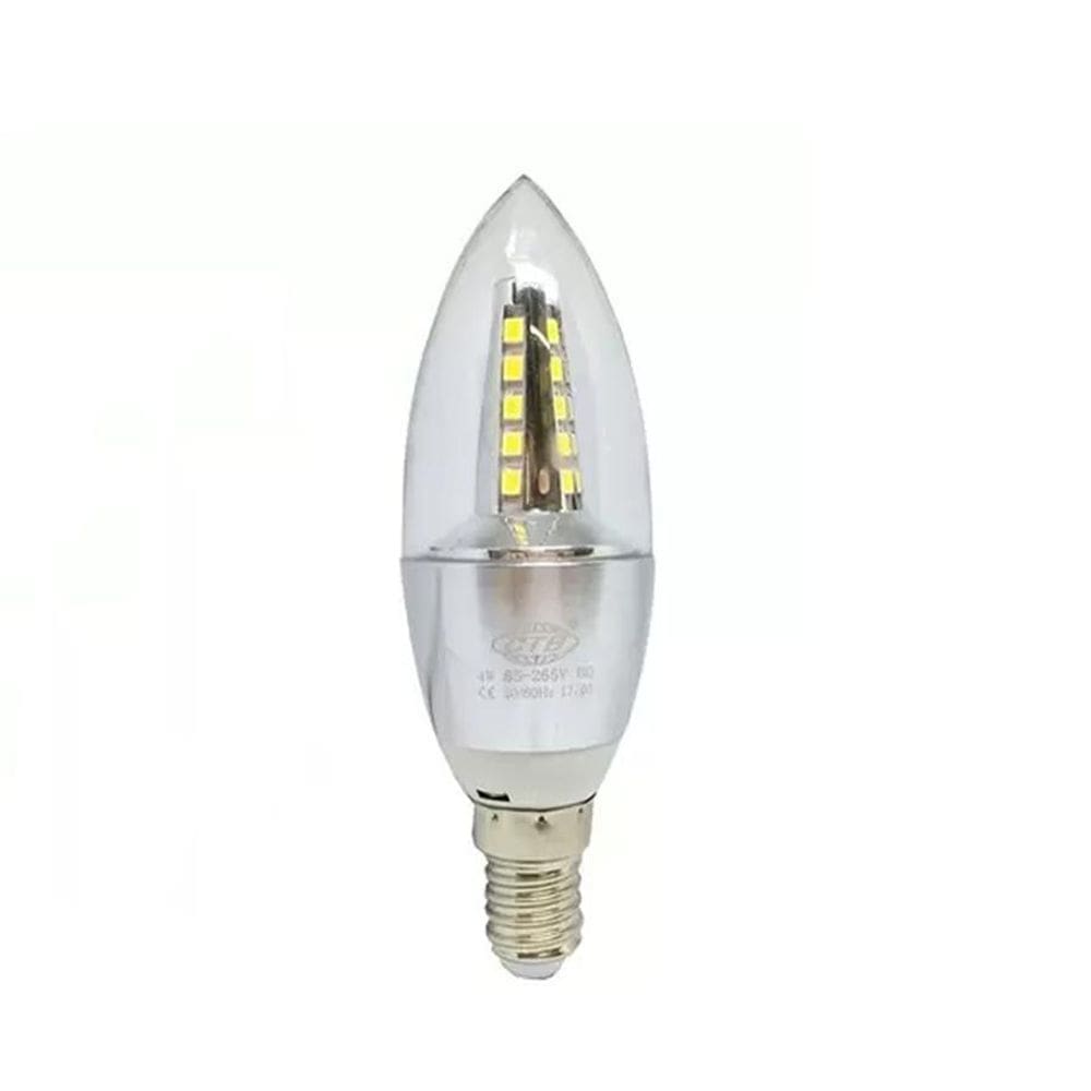 Lampada Led Vela Cristal E14 4W 6000K