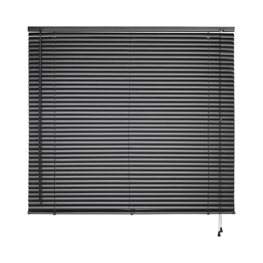 Persiana Horizontal Preta 140x130 Cm - Atlas