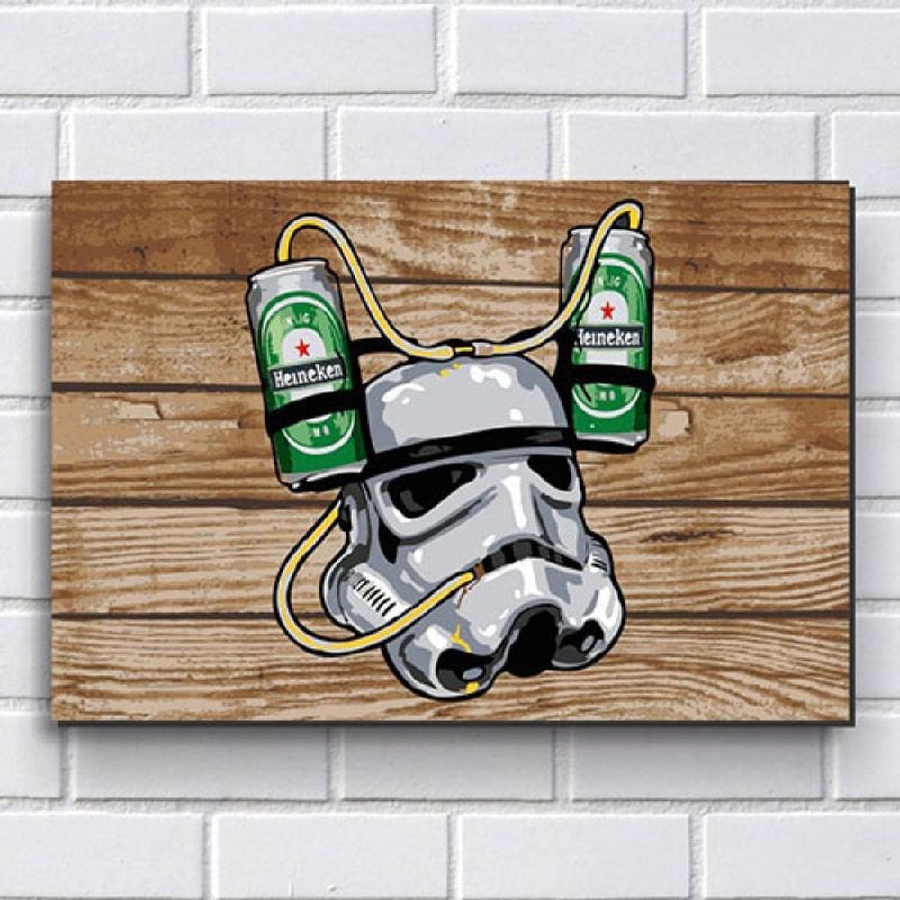 Placa Decorativa - Modelo P226 - Star Wars 30X20Cm Em Mdf