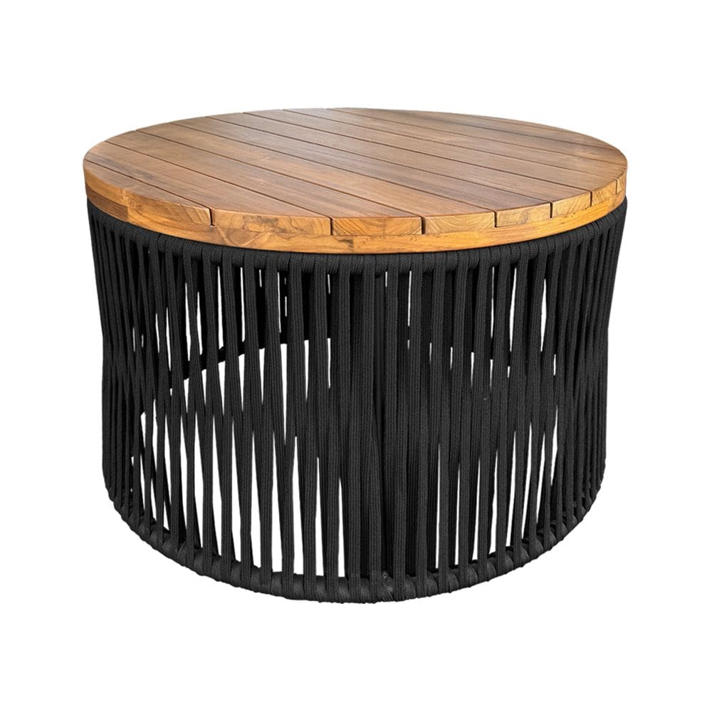 Mesa de Centro Berlim Alumínio Corda Náutica Preto
