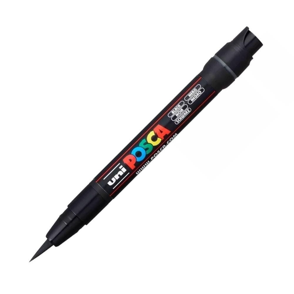 Caneta Posca Uni Ball Pcf-350 Pincel Preto - Permanente 1.0