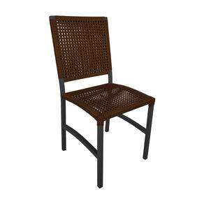 Cadeira Deck Alumínio Junco Sintético Bronze Mesclada