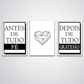Quadro Em Madeira Antes De Tudo Fé Depois De Tudo Gratidão