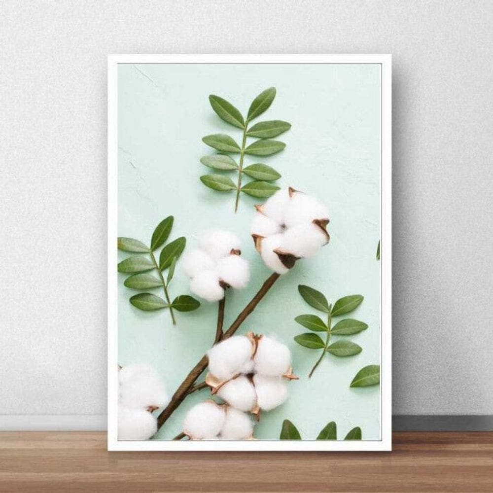 Quadro Decorativo Algodão Moldura Branca 20X30Cm