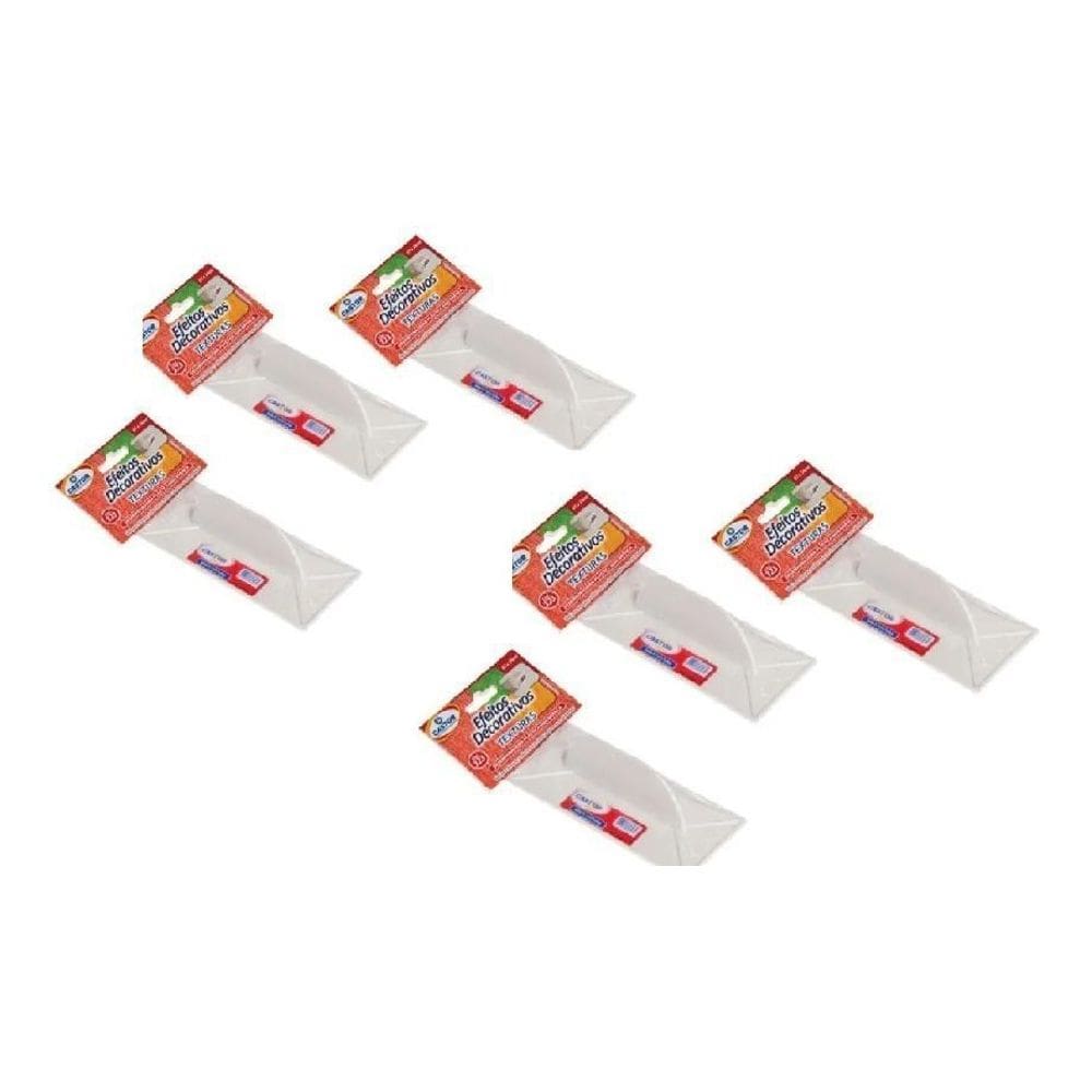 Kit 6 Desempenadeira Mini Para Grafiato 07X16 - Castor