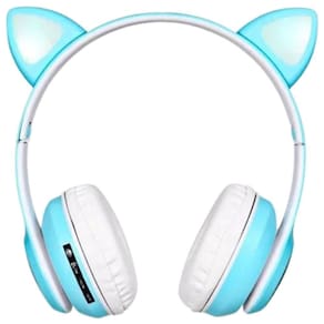 Fone Bluetooth Orelha De Gato Led (azul)