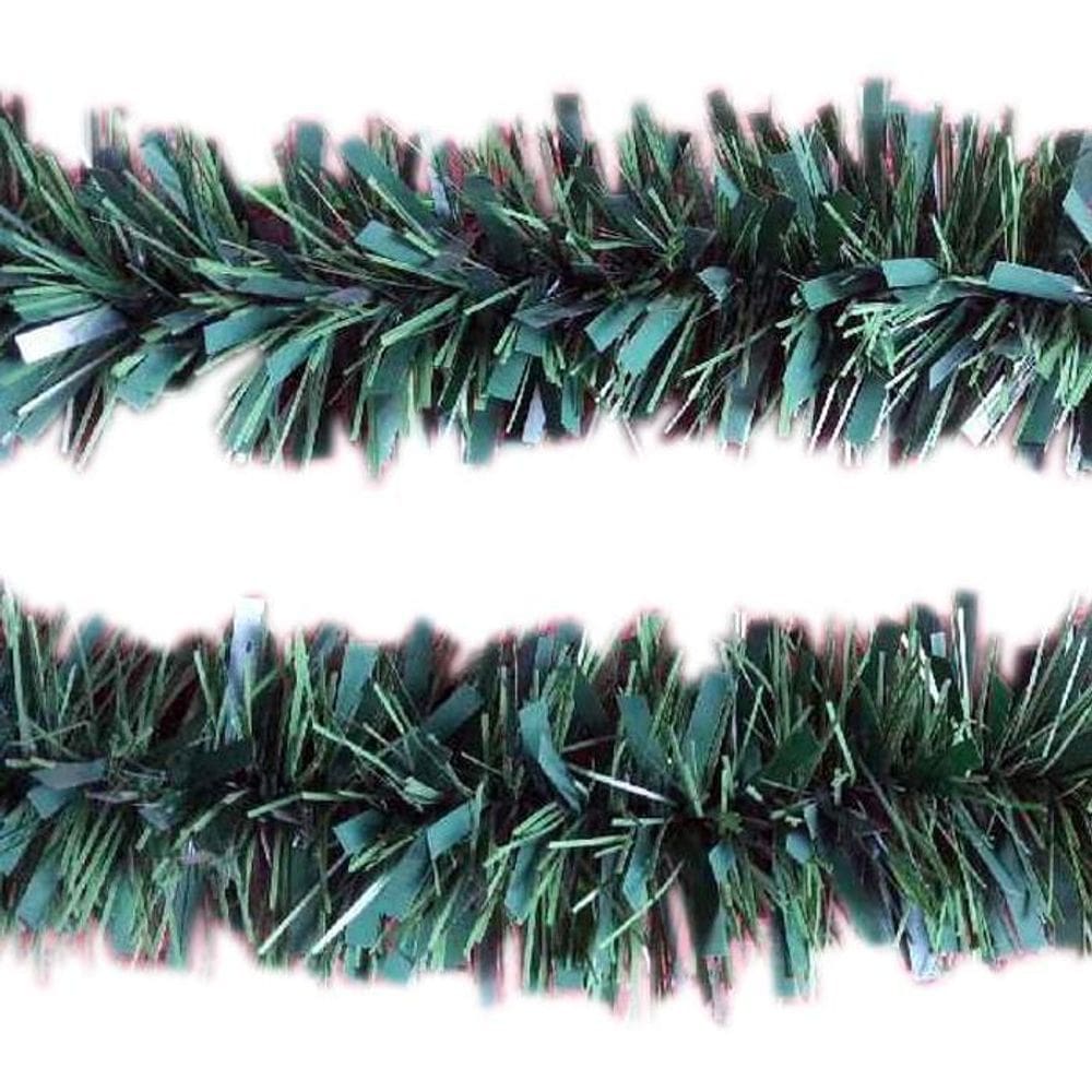 Kit 2 Festão Natal Verde Enfeite Natalino 2M X 9Cm 7 Fitas