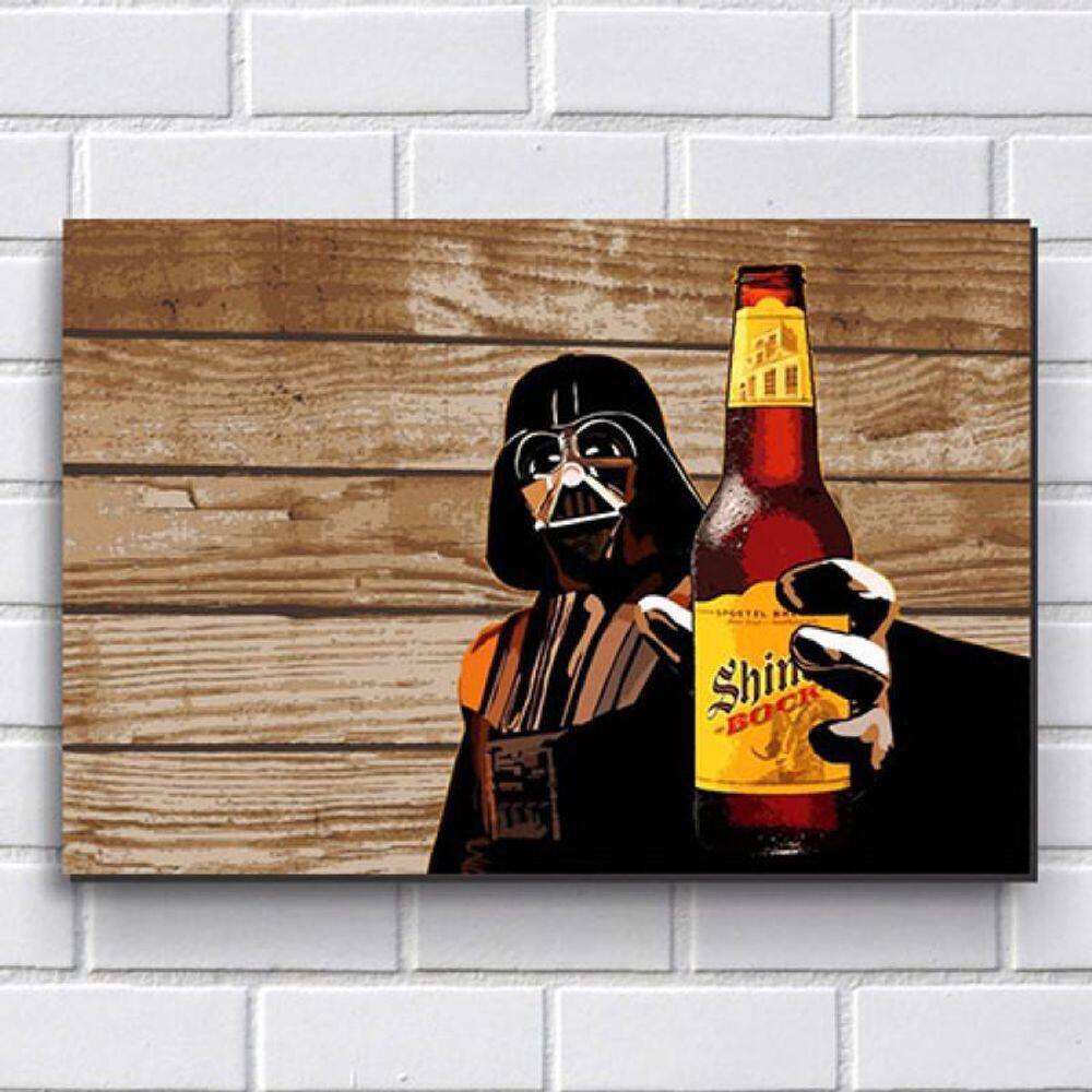 Placa Decorativa - Modelo P225 - Star Wars 30X20Cm Em Mdf