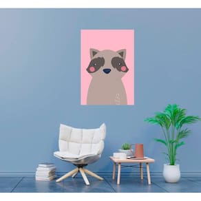 Placa Decorativa Raposa Animal Infantil Simples 20X30Cm