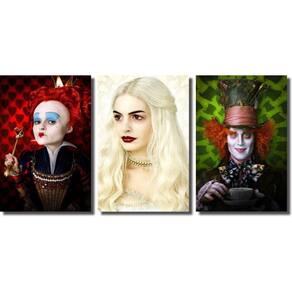 Kit Quadros Decorativos Alice No Pais Das Maravilhas