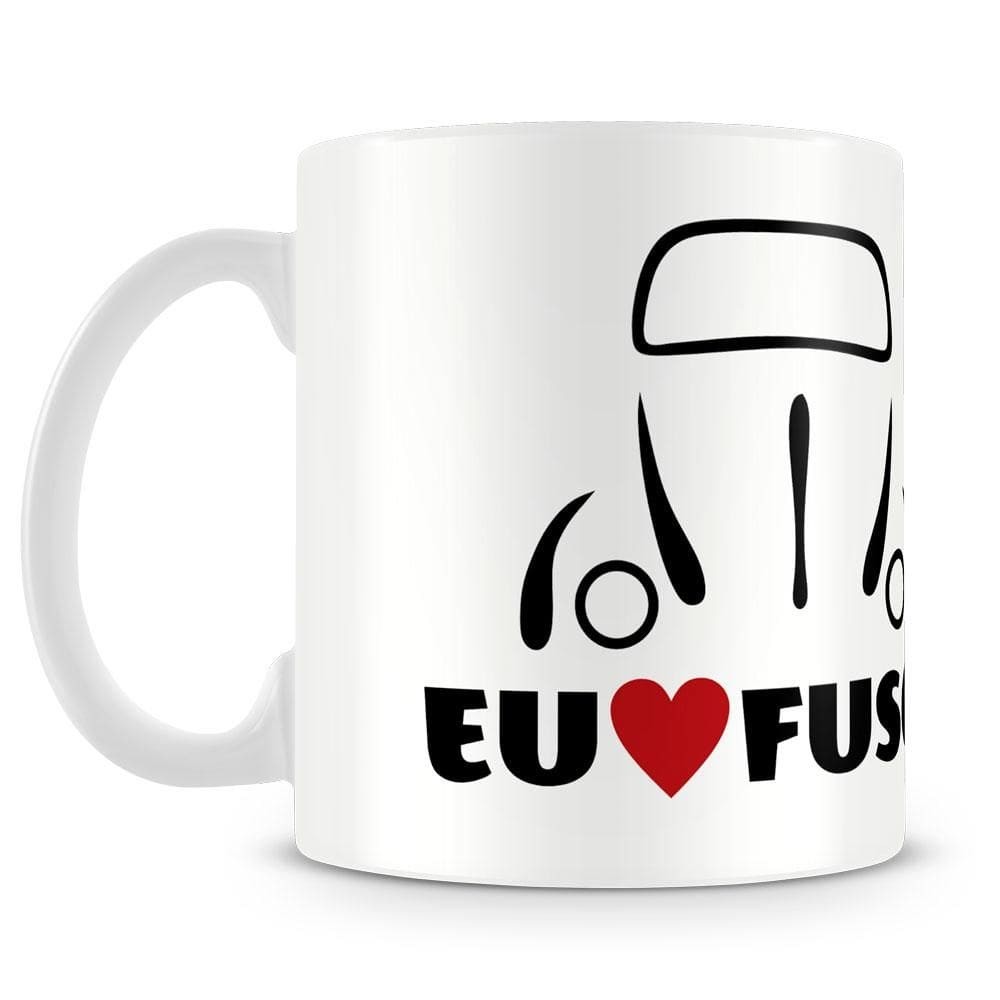 Caneca Personalizada Eu Amo Fusca (Branca)