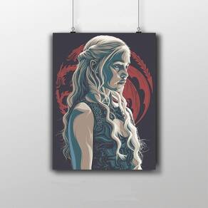 Placa Decorativa Daenerys Targaryen - Game Of Thrones