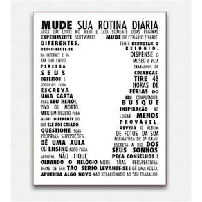 Quadro placa decorativa mdf frases Mude