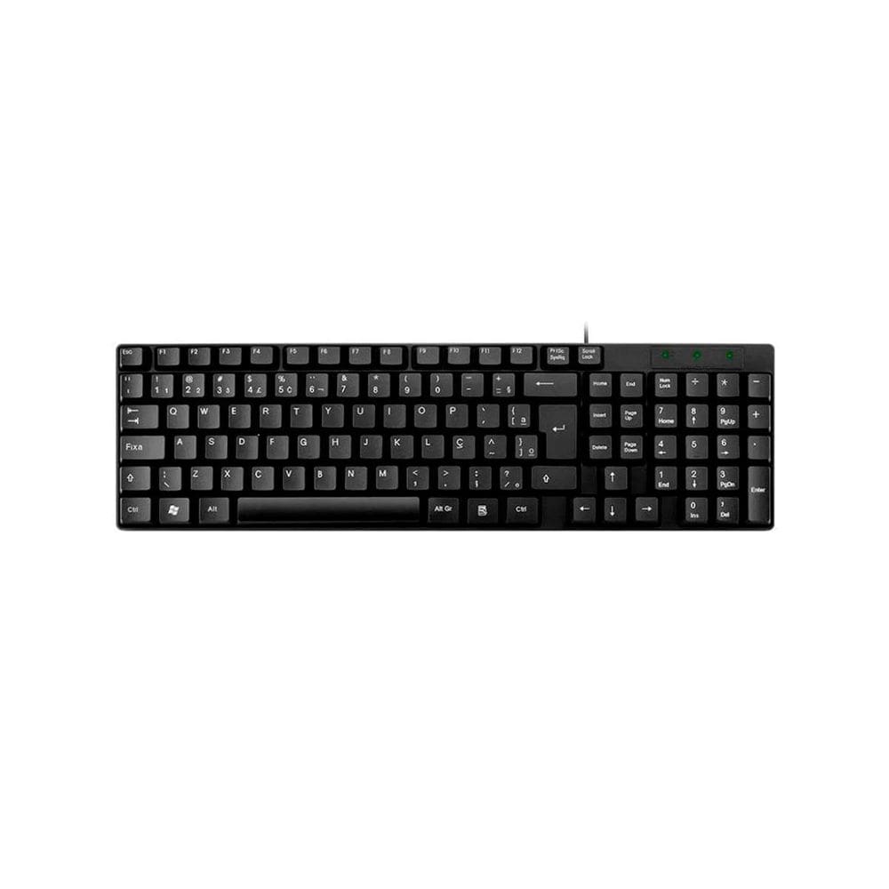 Teclado Multilaser Slim Preto USB ABNT 2
