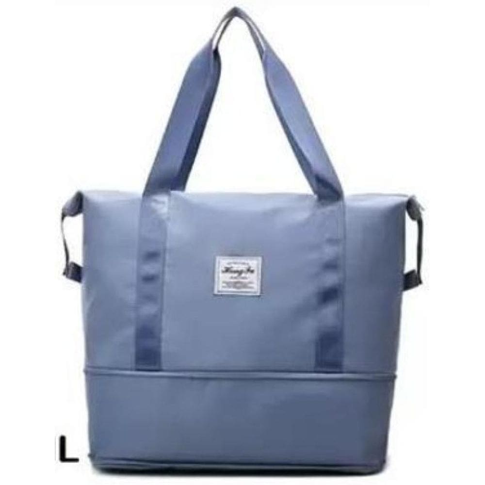 Bolsa De Viagem Multifuncional Dobrável Grande Azul