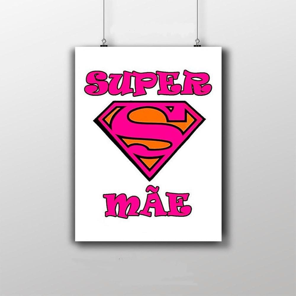 Placa Decorativa Super Mãe - Presente Para Mãe