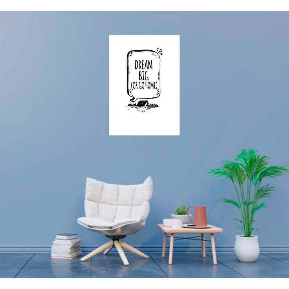 Placa Decorativa Frase Dream Big Simples