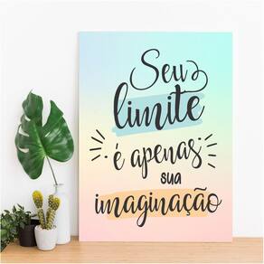 Placa Decorativa Seu Limite 20X30Cm