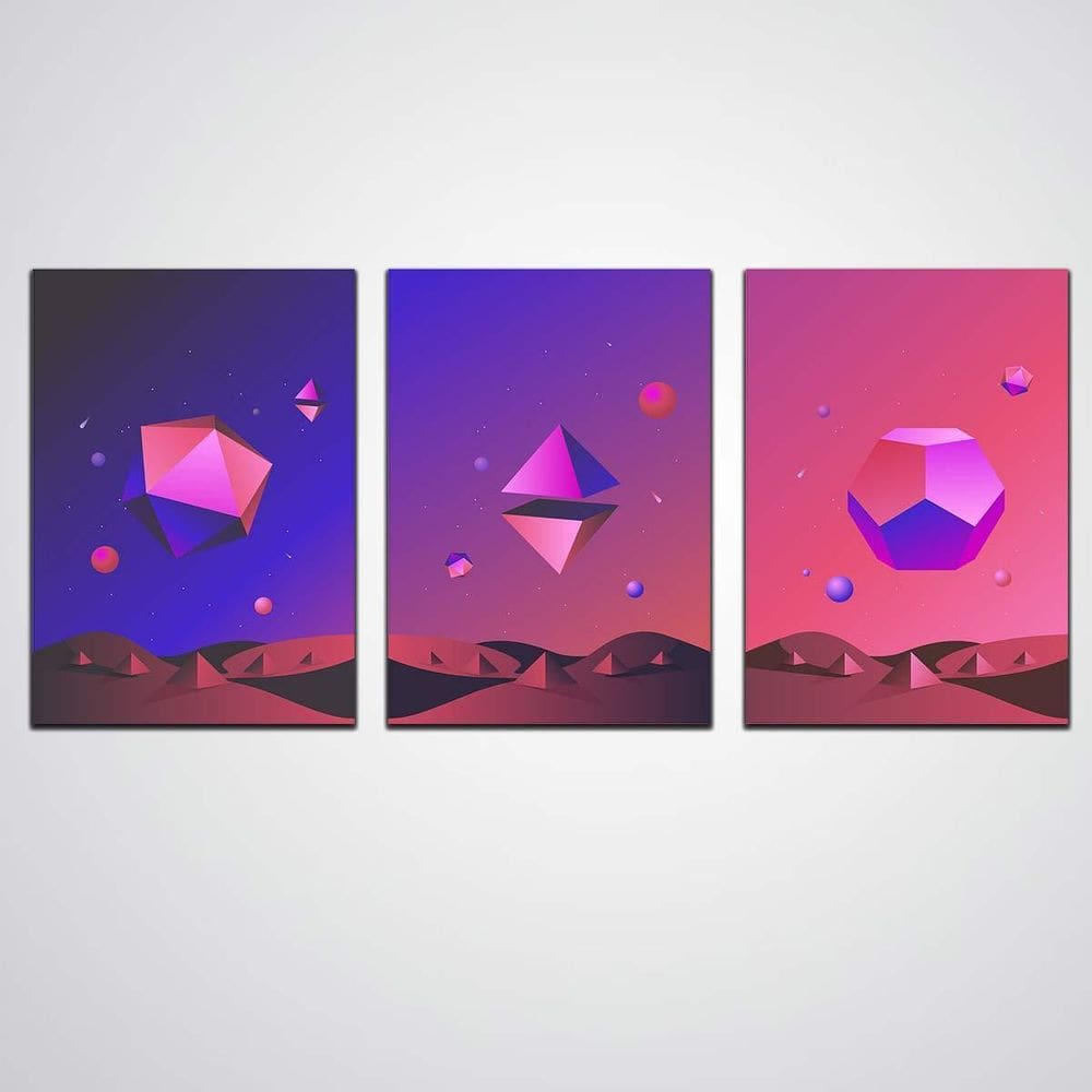 Quadro Decorativo Abstrato Futurista