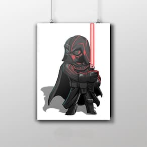 Placa Decorativa Darth Vader Desenho - Star Wars