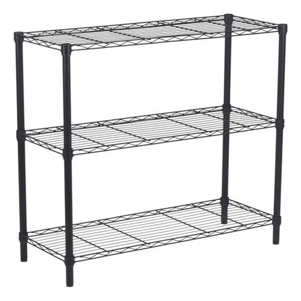 Estante De Aço Aramada Black 3 Prateleiras 90x90x35cm 150kg