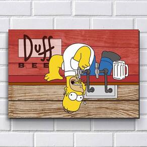 Placa Decorativa - Simpsons Duff 30X20Cm Em Mdf