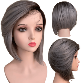 Peruca Front Lace Wig Long Bob Orgânica Curta Bio Fibra