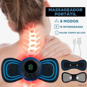 Massageador Elétrico Corporal Muscular Usb Recarregável