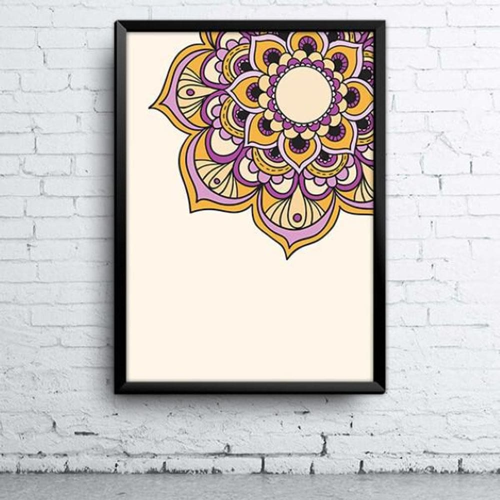 Quadro Abstrato Mandala 1 A4