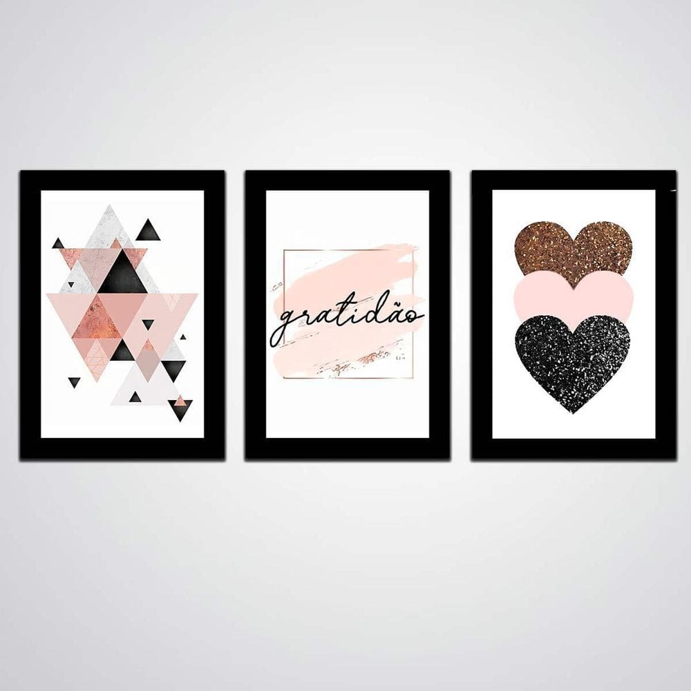 Kit De Quadros Decorativos Gratidão