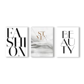 Kit 3 Placas Decorativas Fashion Vintage Retro Mdf