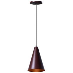 Kit 2 Lustre Pendente Cone P Marrom Alumínio Decoração