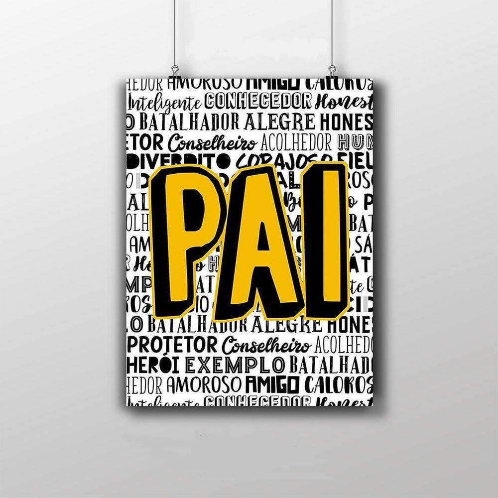 Placa Decorativa 20X30Cm Pai, Palavras
