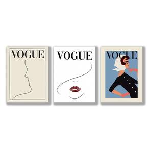 Kit 3 Placas Decorativas Moda Arte Decoração Mdf