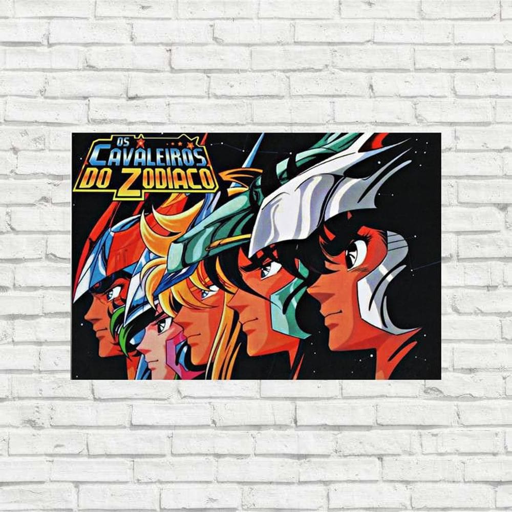 Placa Decorativa Cavaleiros Do Zodíaco Anime Clássico