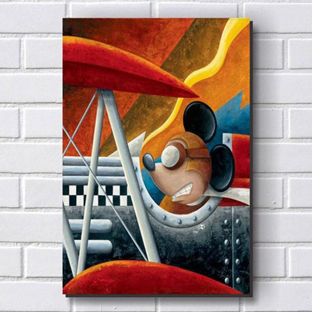 Placa Decorativa - Moto Mickey 30X20Cm Em Mdf