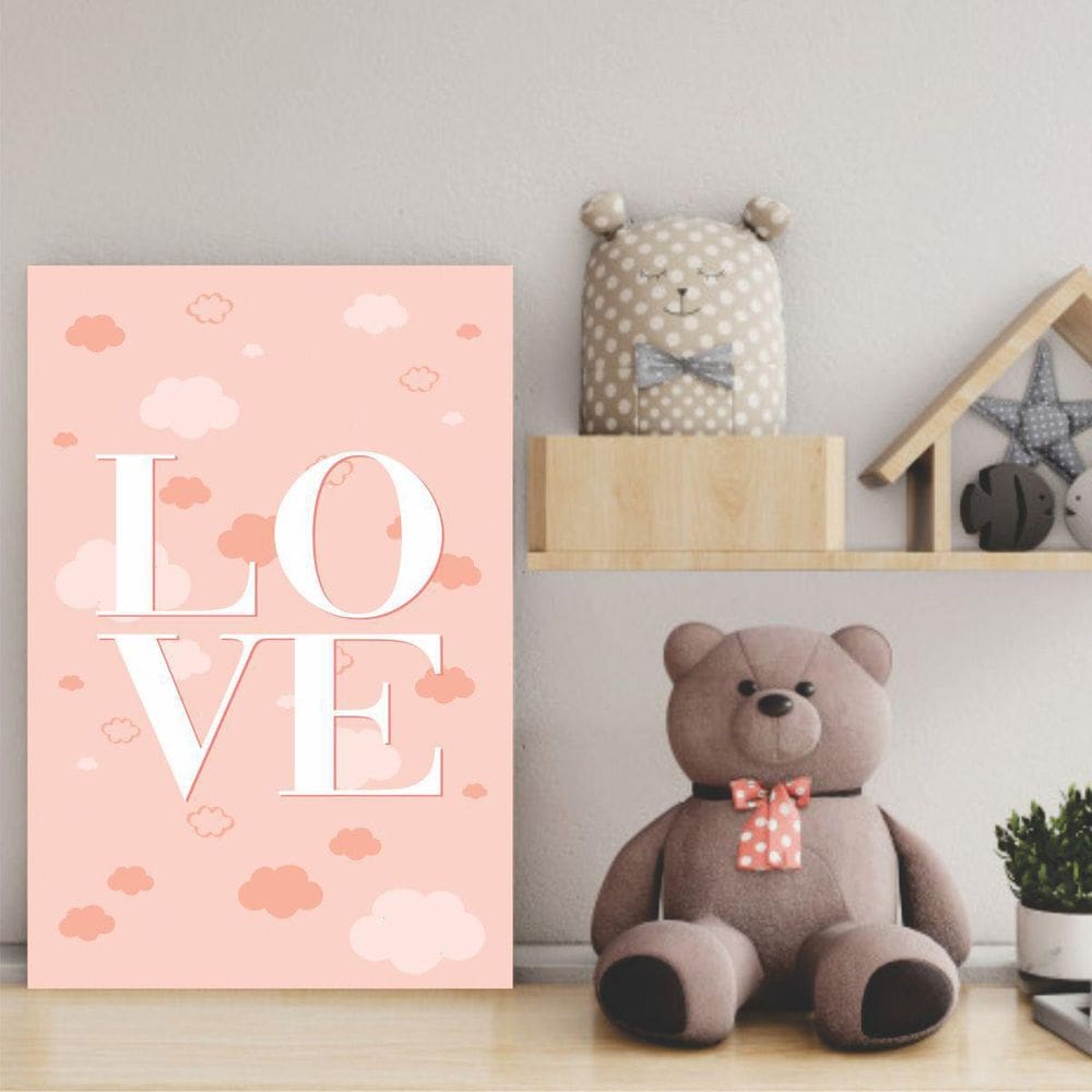 Placa Decorativa Love 20X30Cm
