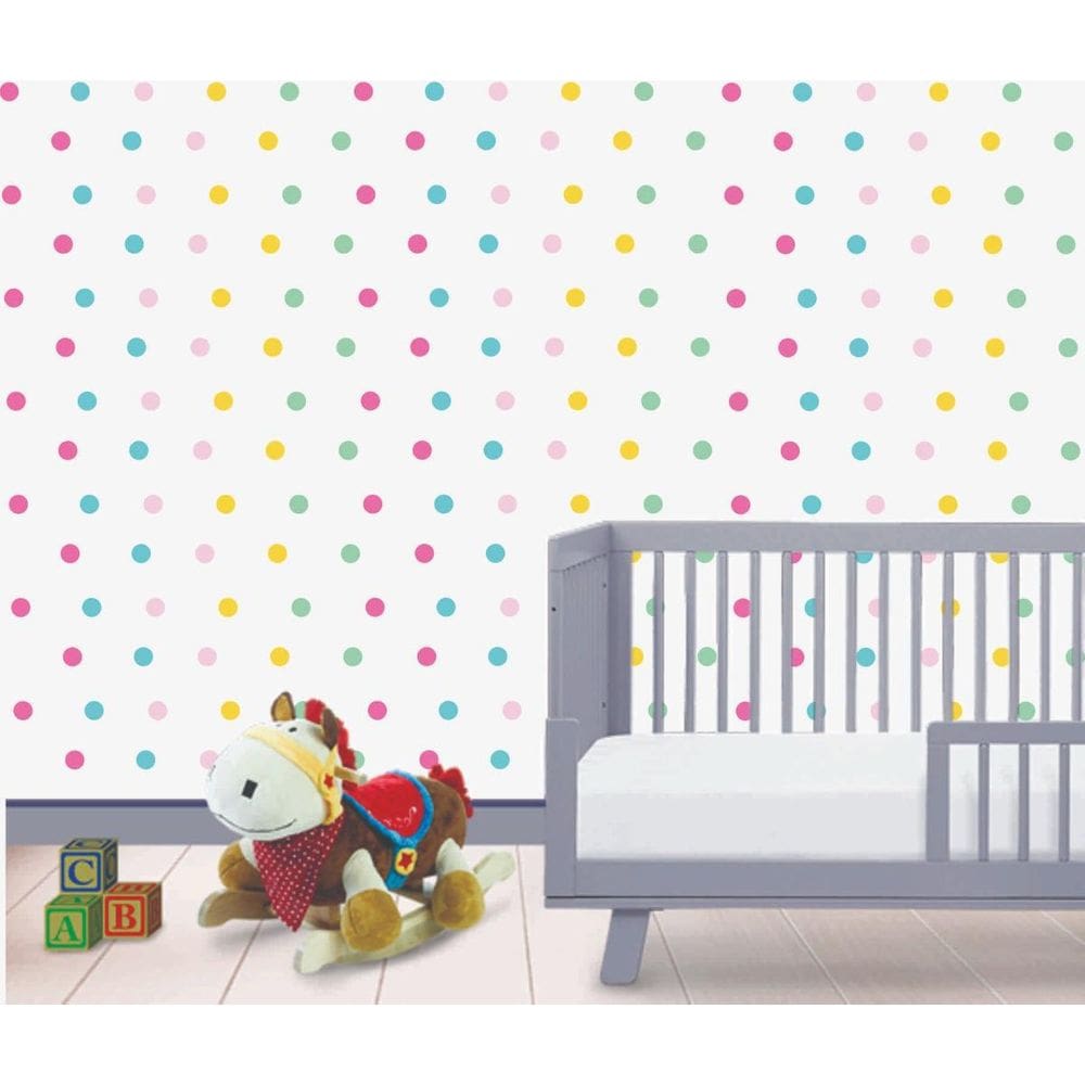 Adesivo Quarto Menina Bolinha Coloridas 5 Cm 160 Un