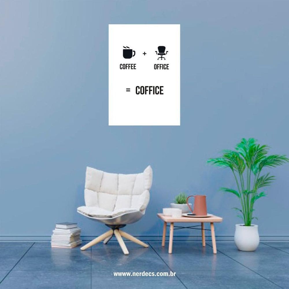 Placa Decorativa Frase Coffice Simples