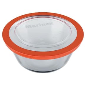 Tigela Redonda Com Tampa Plástica 0,6 Litros Marinex