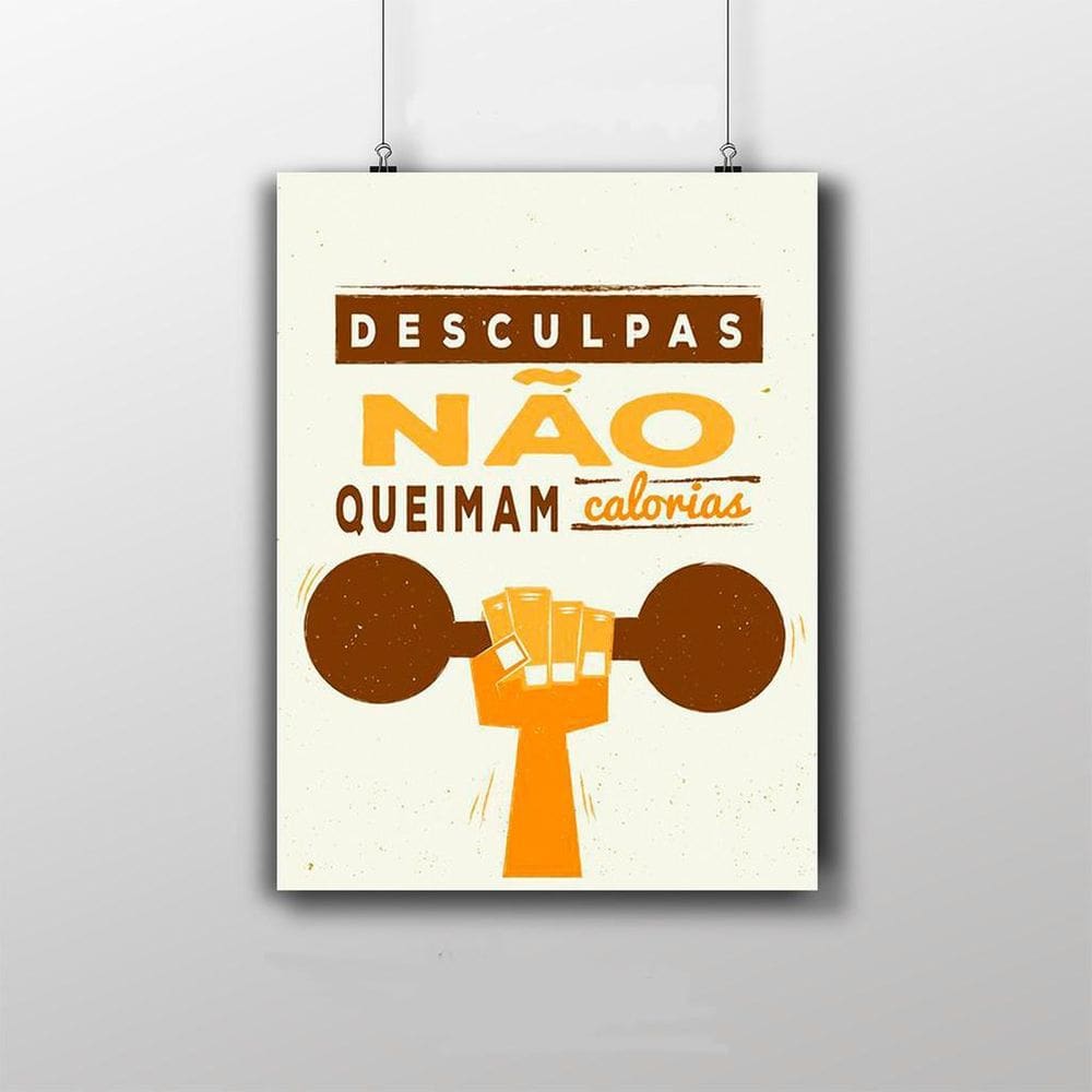 Placa Decorativa 20X30Cm Desculpas Não Queimam Calorias