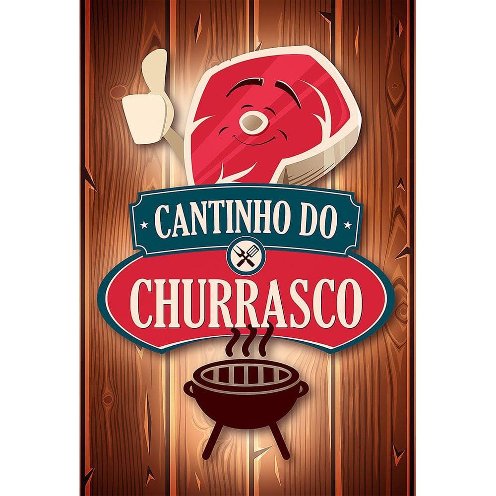 Placa Decorativa 30X20 Cm Cantinho Do Churrasco
