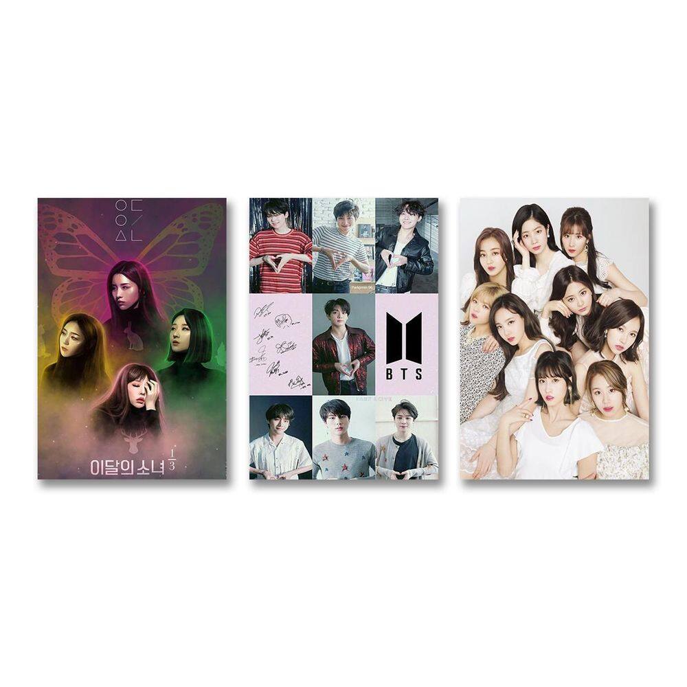 Kit 3 Placas Decorativas K-Pop Mdf