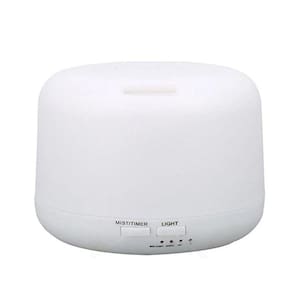 Difusor Elétrico Aroma Ultrassônico Com Led 300Ml Branco