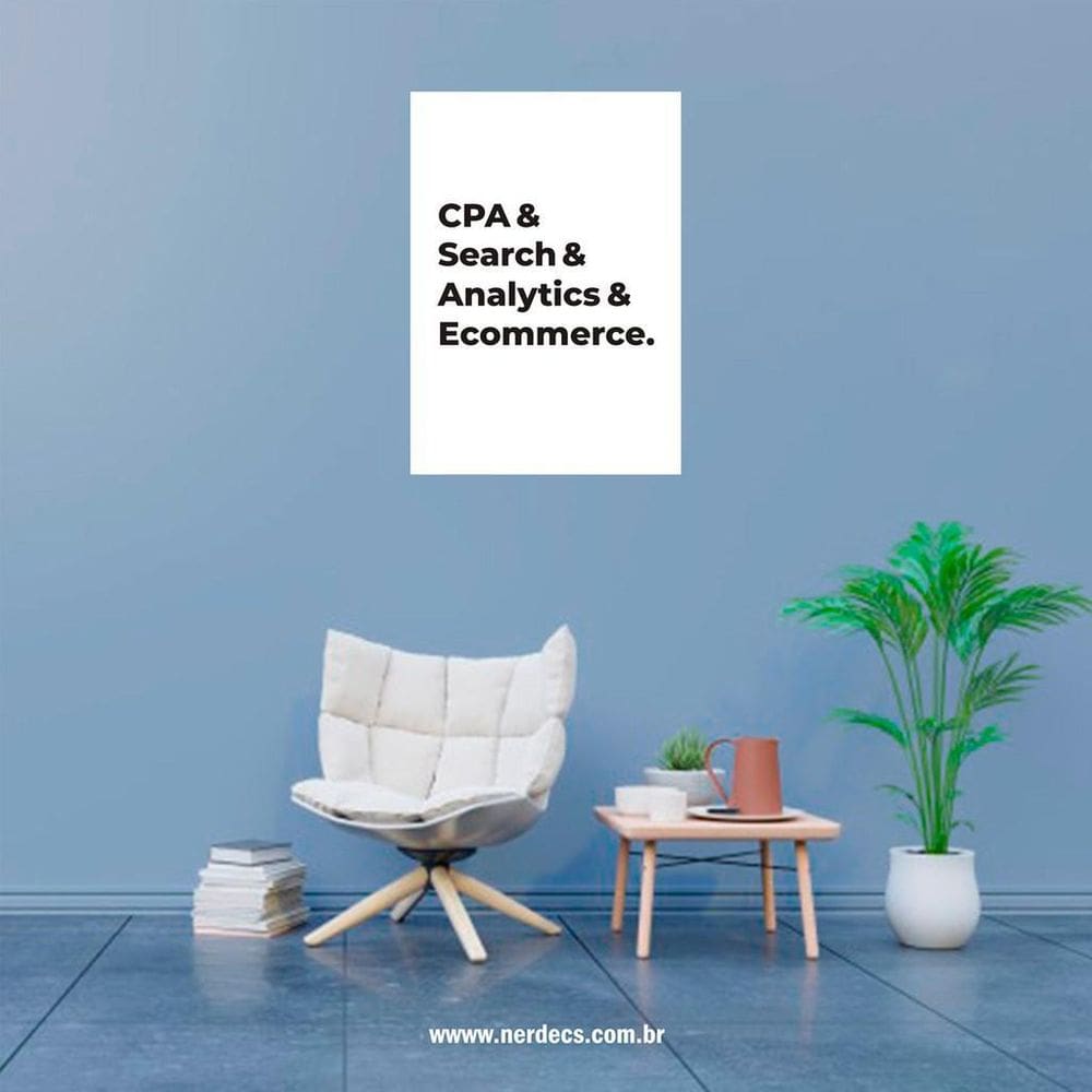 Placa Decorativa Frase Cpa & Search & Analytics & Ecommerce Simples