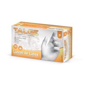 Luva de Latex P talcada Talge cartucho com 100 un