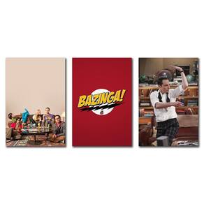 Kit 3 Placas Decorativas The Big Bang Theory Mdf