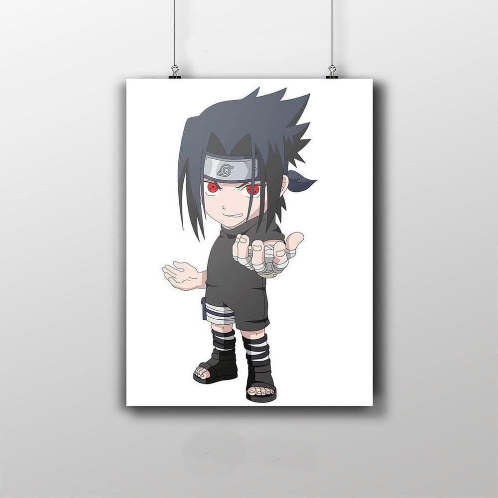 Placa Decorativa Sasuke Uchiha - Naruto Clássico Infantil